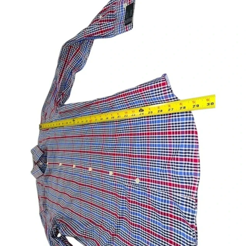 Banana Republic Medium Grant Fit Plaid Dress Shirt Mens Button‎ Down